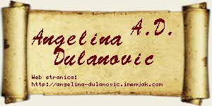 Angelina Dulanović vizit kartica